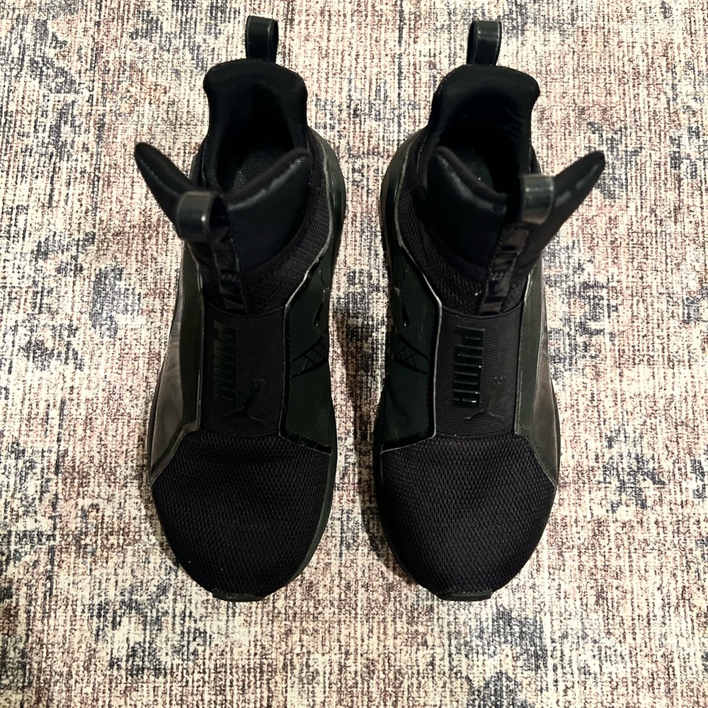 Black slip on sneakers